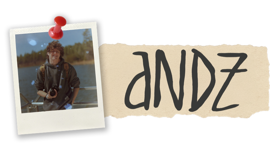 aNDZ â polaroid and logo